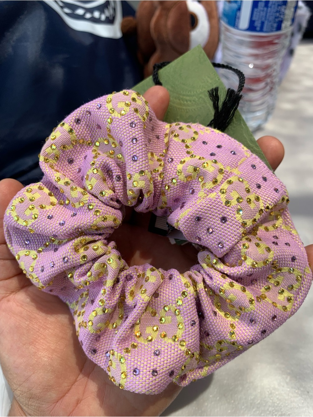 Gucci Pink Scrunchie with Gold Logo Embellishment - Picture 6 of 12